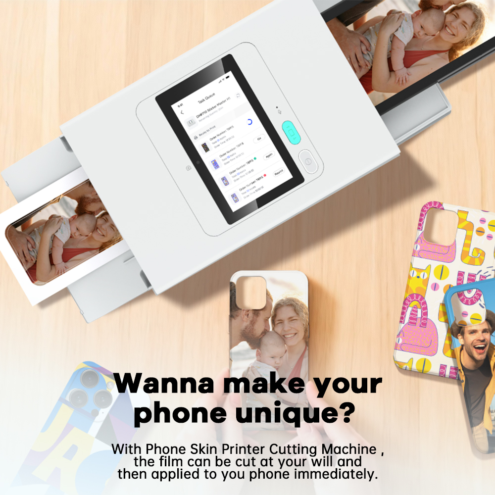 3-in-1 Thermal Dye-Sublimation Photo Mobile Phone Skin Sticker Printer and Cutting Machine for DIY Back Film Screen Protector - Image 3