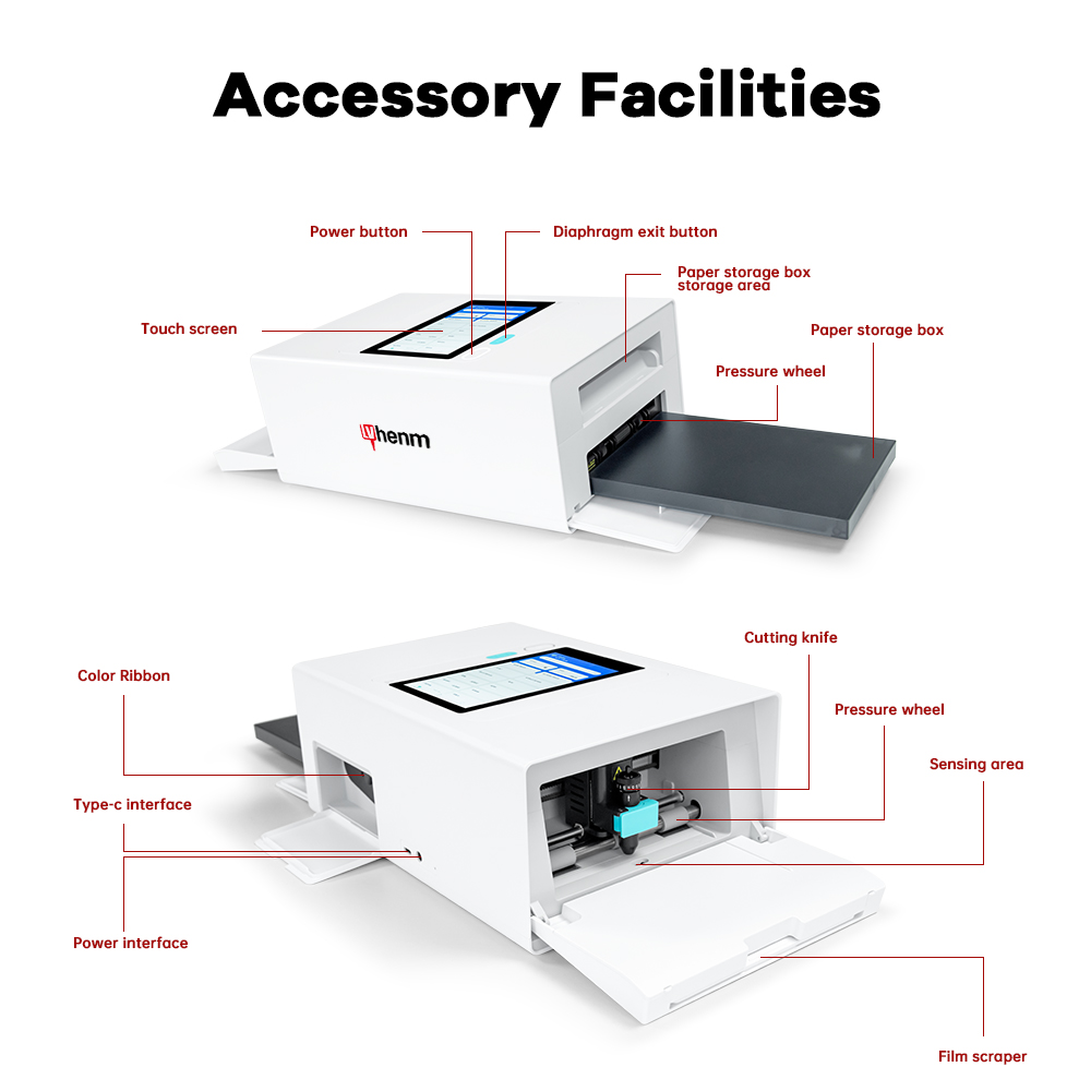 3-in-1 Thermal Dye-Sublimation Photo Mobile Phone Skin Sticker Printer and Cutting Machine for DIY Back Film Screen Protector - Image 5