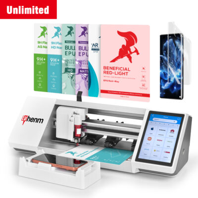 5Mesin Pemotong Film Kaca Nano H 7H 9H Ponsel Tidak Terkunci Mesin Pembuat Film Hidrogel Lembut UV PET EPU TPU