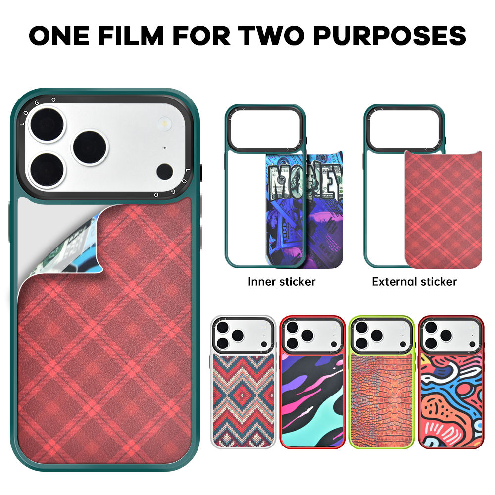 UV Printable Hot Pressing Printable Detachable Interchangeable PC Plate Wireless Charging Phone Case for Huawei Samsung iphone - Beeld 3