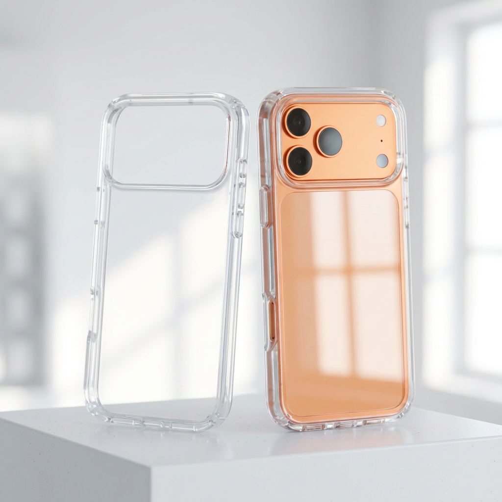 Phone Case PC Clear Mobile Cover Bulk for iPhone 12 13 15 16 17 Pro Max Smartphone Protective Cases - Obraz 2