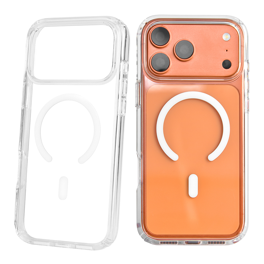 Magnetic Phone Case Compatible With Wireless Charger Hybrid Transparent Clear Shockproof Cove for iPhone E 16 Pro 17 air Pro Max - SARY 2