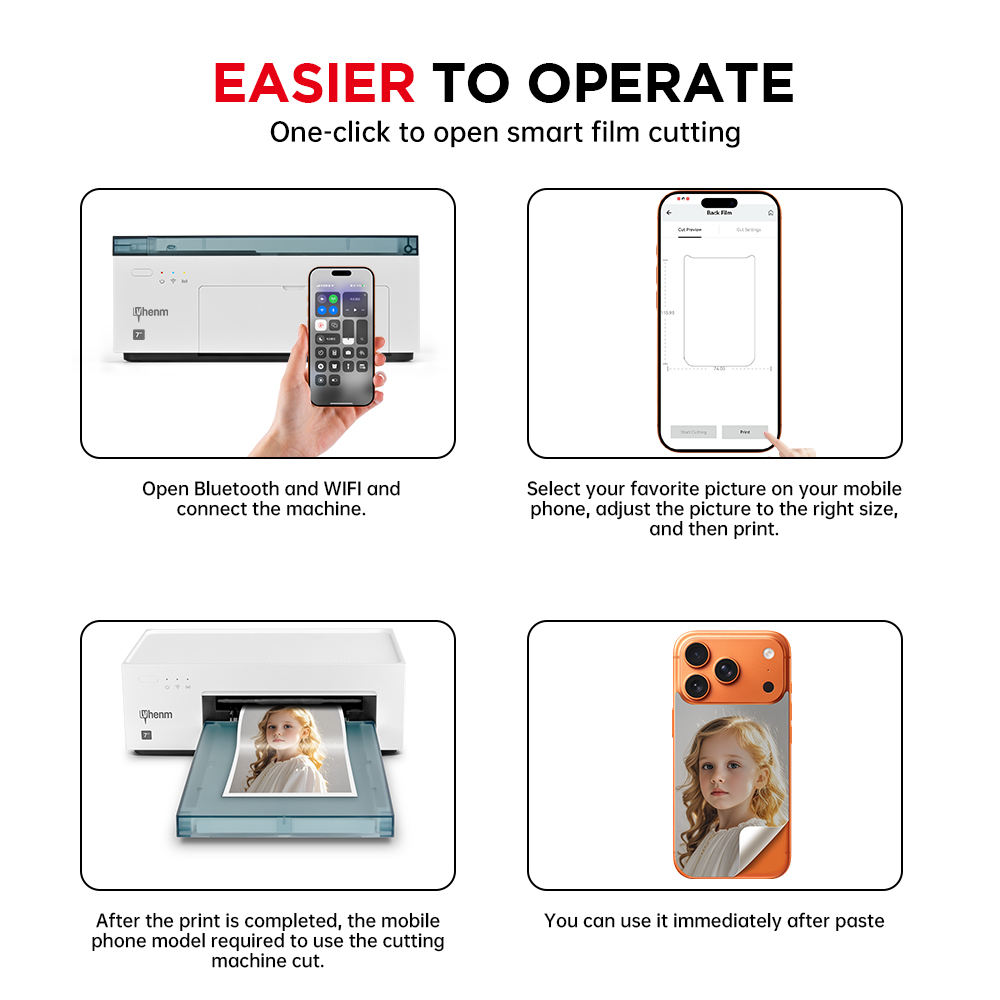 Intelligence Portable Phone Back Film Printer Sticker Film Cutting Machine Phone Skin Printer - Image 6