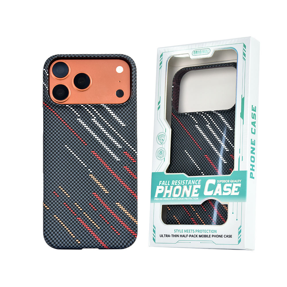 قاب گوشی فیبر کربن واقعی برای آیفون 18/17/17Air/17/18 Pro Max Magnetic Charging درب پشتی ضد ضربه سبک وزن - تصویر 5