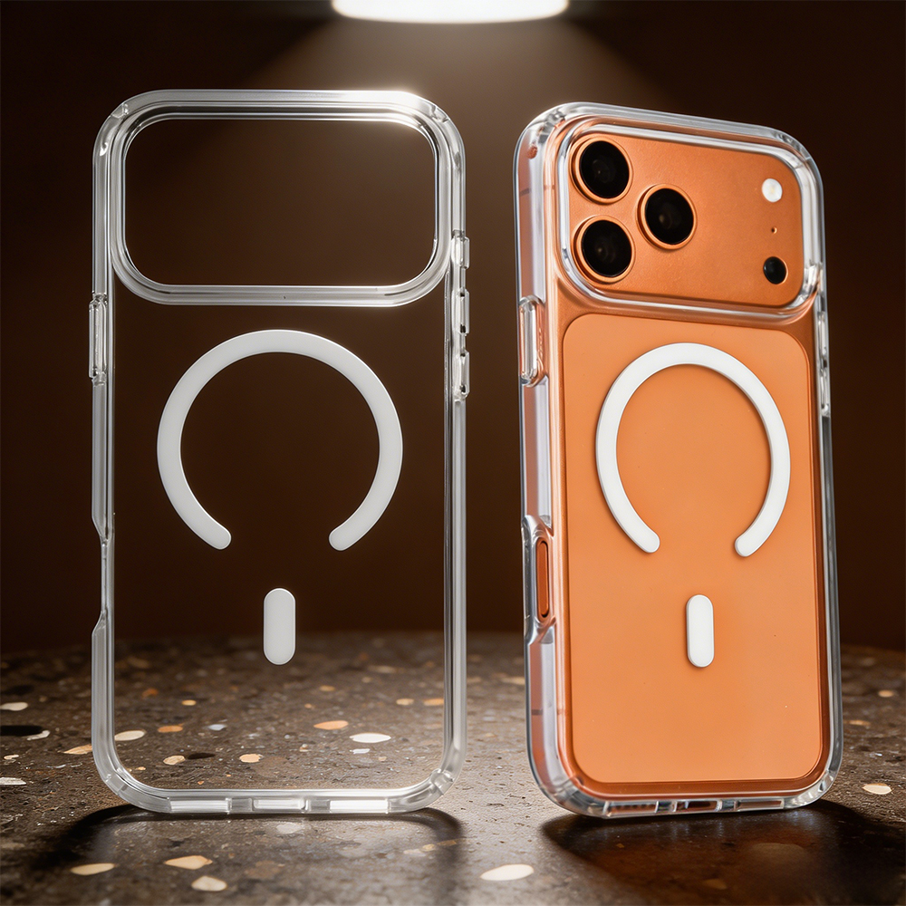 Magnetic Phone Case Compatible With Wireless Charger Hybrid Transparent Clear Shockproof Cove for iPhone E 16 Pro 17 air Pro Max - SARY 3
