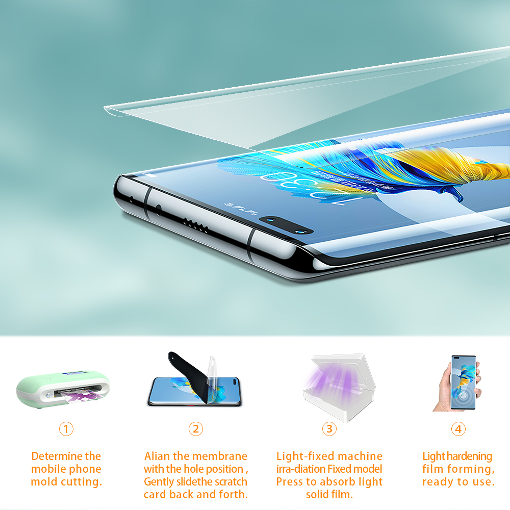 New Upgraded UV Curing Light Film Mobile Phone Anti-Scratch Uv Glass Curved Screen Protector for Samsung Galaxy - Obraz 5