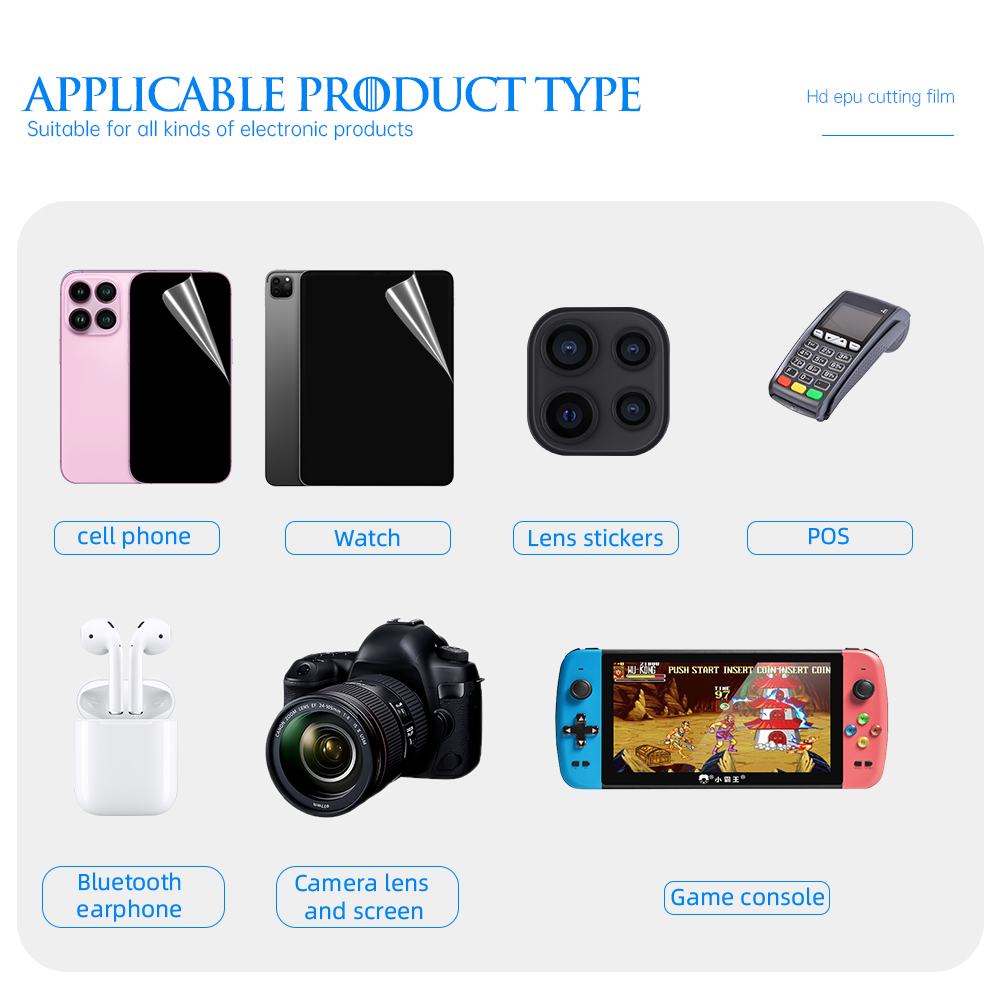 Univers Mobile Phone Hydrogel Film 120*180mm EPU HD Clear Screen Protector for Cutting Machines - Beeld 4