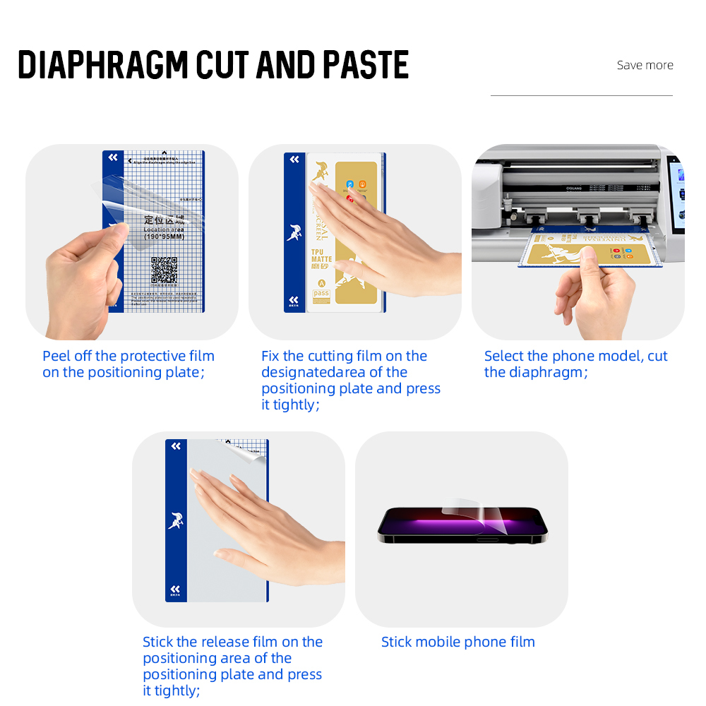190*95mm Matte Tpu Scratch Resistant Anti-shock Newest Anti-glare Ultra Thin Clear Screen Protector Guard - Зображення 6