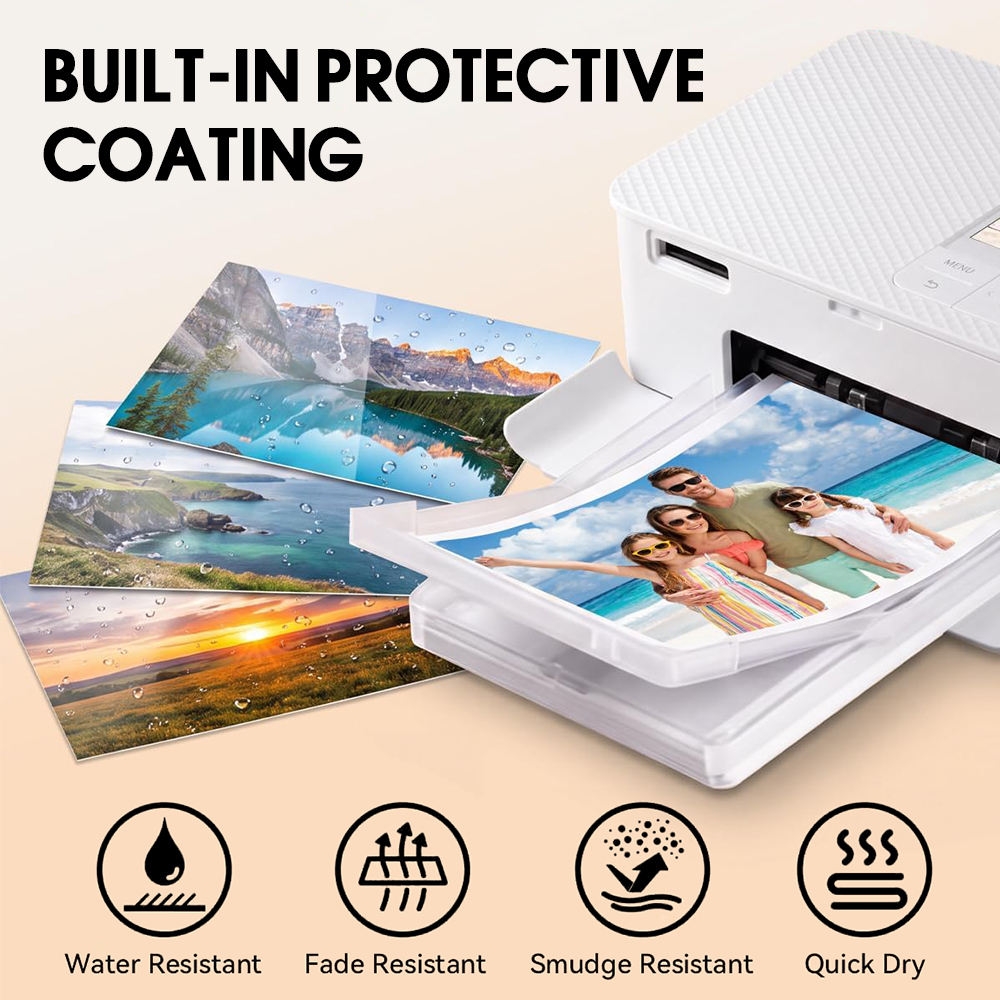 Selphy Glossy Photo Paper Paper Kp108in Compatible with Canon 4" X 6'' for Canon Kp108in CP1300 CP1500 CP1200 CP1000 - تصویر 2