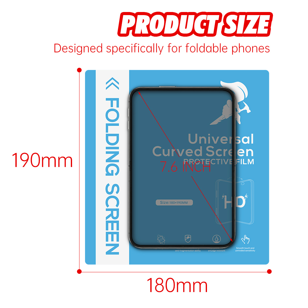 180*190mm EPU Screen Hydrogel Film Raw Soft Hydrogel Films for Iphone Duo for Foldable Phone - Image 2