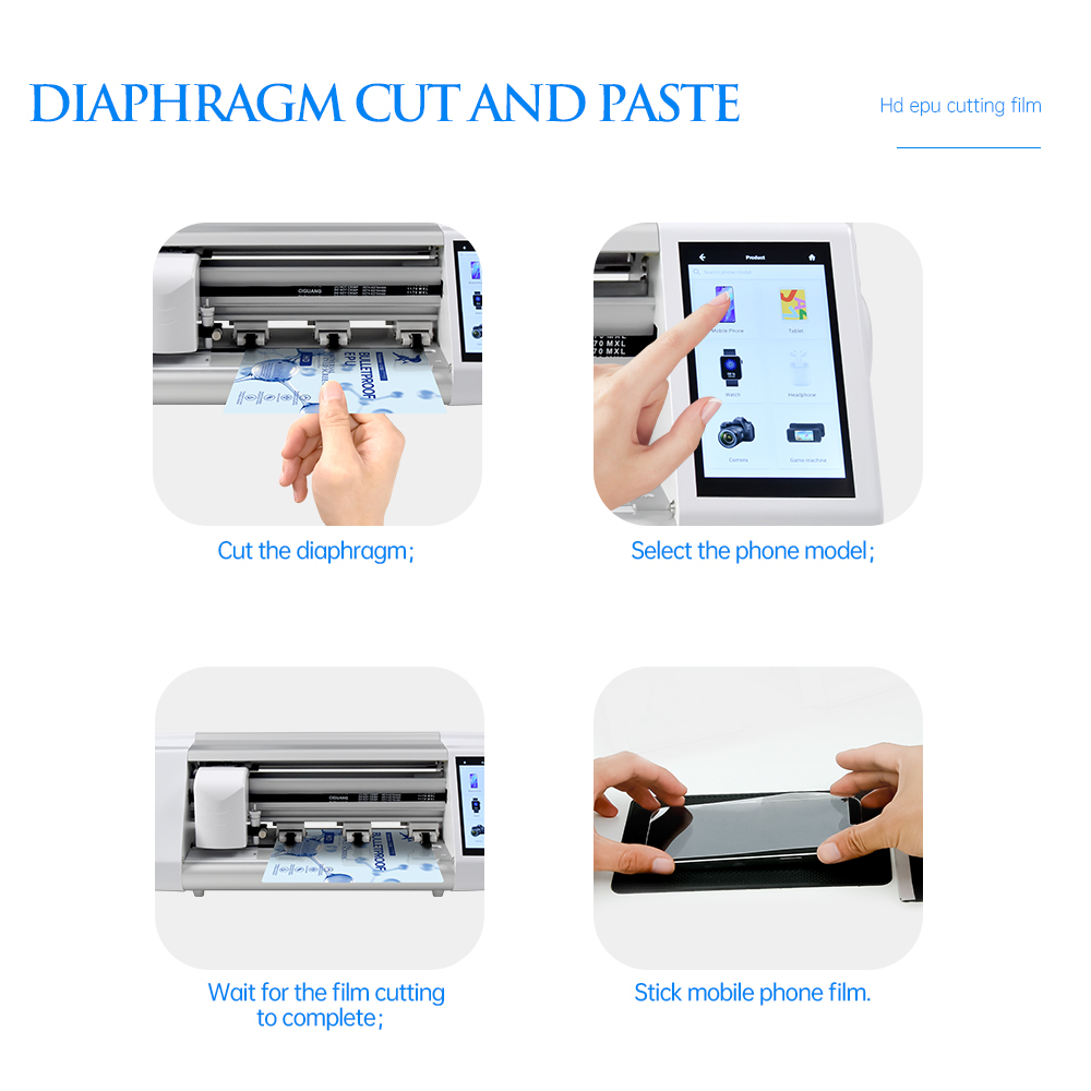 Univers Mobile Phone Hydrogel Film 120*180mm EPU HD Clear Screen Protector for Cutting Machines - Beeld 5