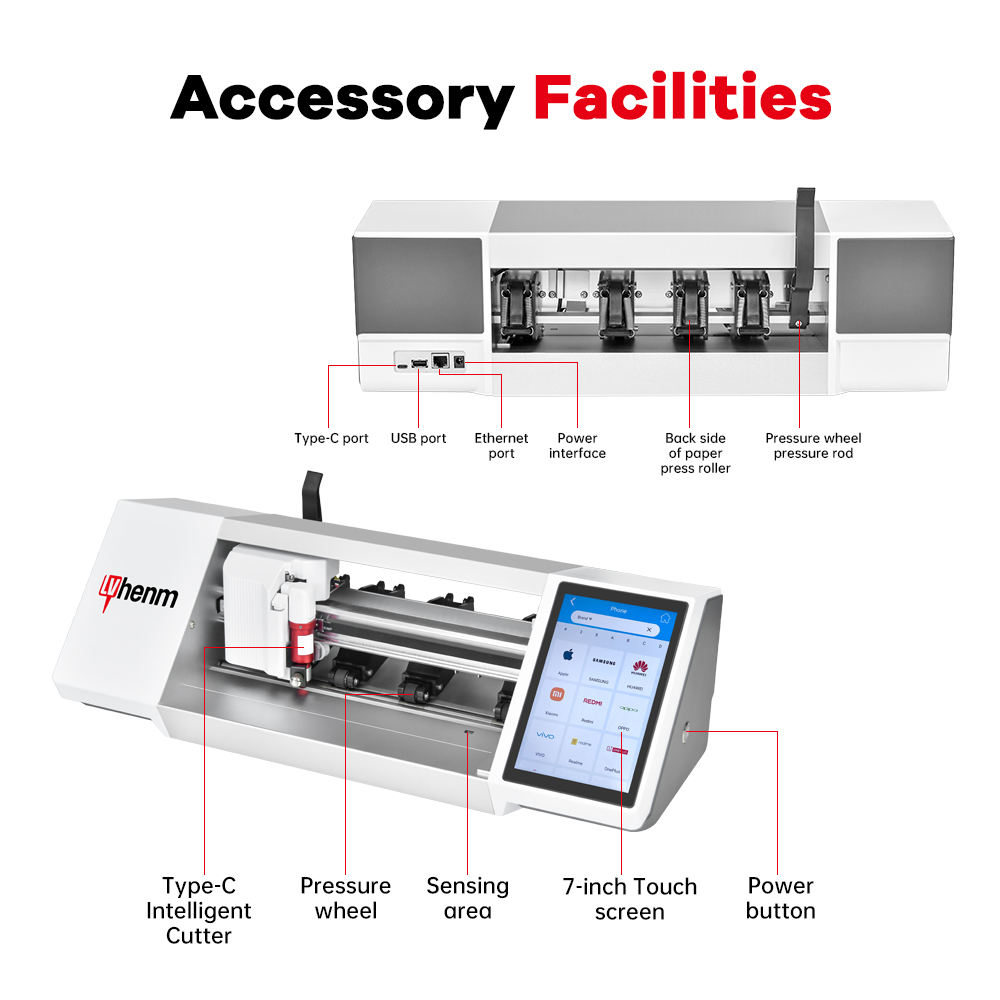 Customized Fully Automatic Mobile Phone 5H 7H 9H Screen Protector Cutting PET Hydrogel Film Skin Sticker Cut Plotter Machine - Image 6