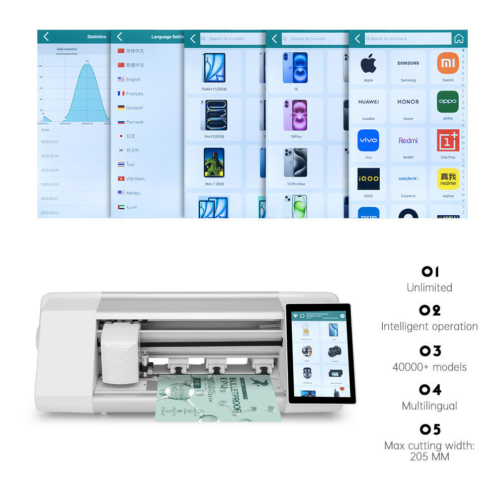 Fully Automatic Unlimited Hydrogel Film Cutter Screen Protector Cutting Machine With 7inch HD Touch Screen 16 Languages - Image 3