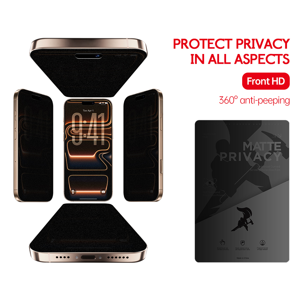 120*180mm TPU Anti-spy Hydrogel Film Matte Privacy Screen Protector for Apple Watch Iphone Samsung Series - Зображення 2