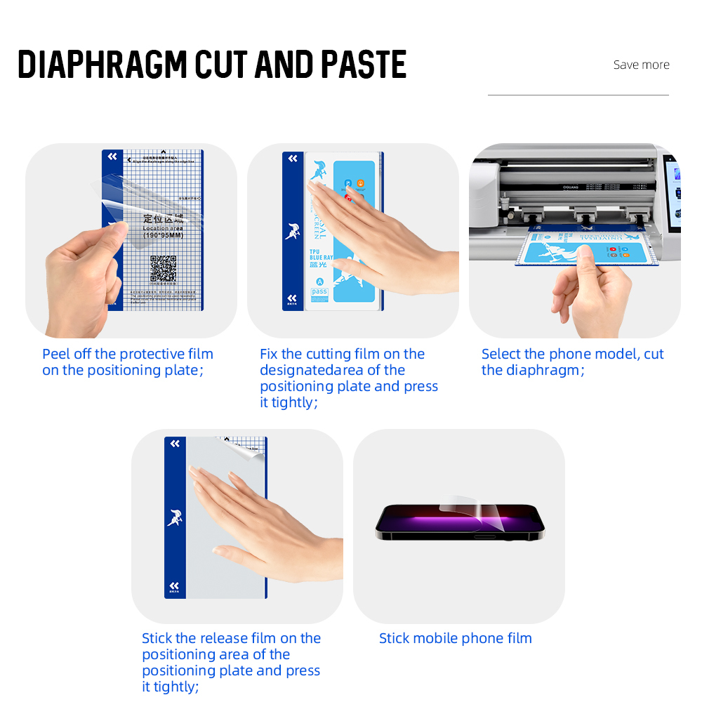 Anti Blue Light Phone Screen Protector Hydrogel Film Protective Matte Tpu Film Hidrogel Sheet - Kuva 2