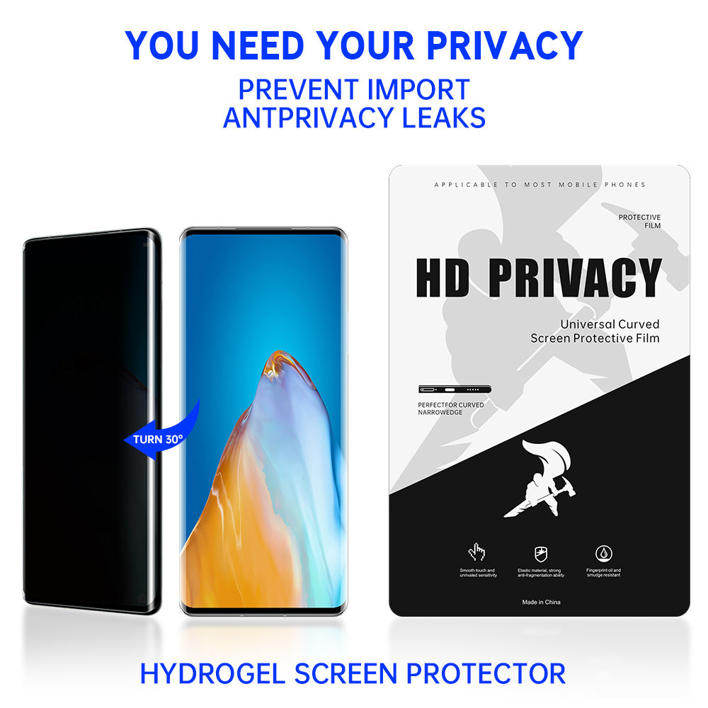 Anti Spy Mobile Phone Front Soft Flexible HD Privacy Hydrogel Tpu Membrane Protective Film for Samsung Iphone - Kuva 2