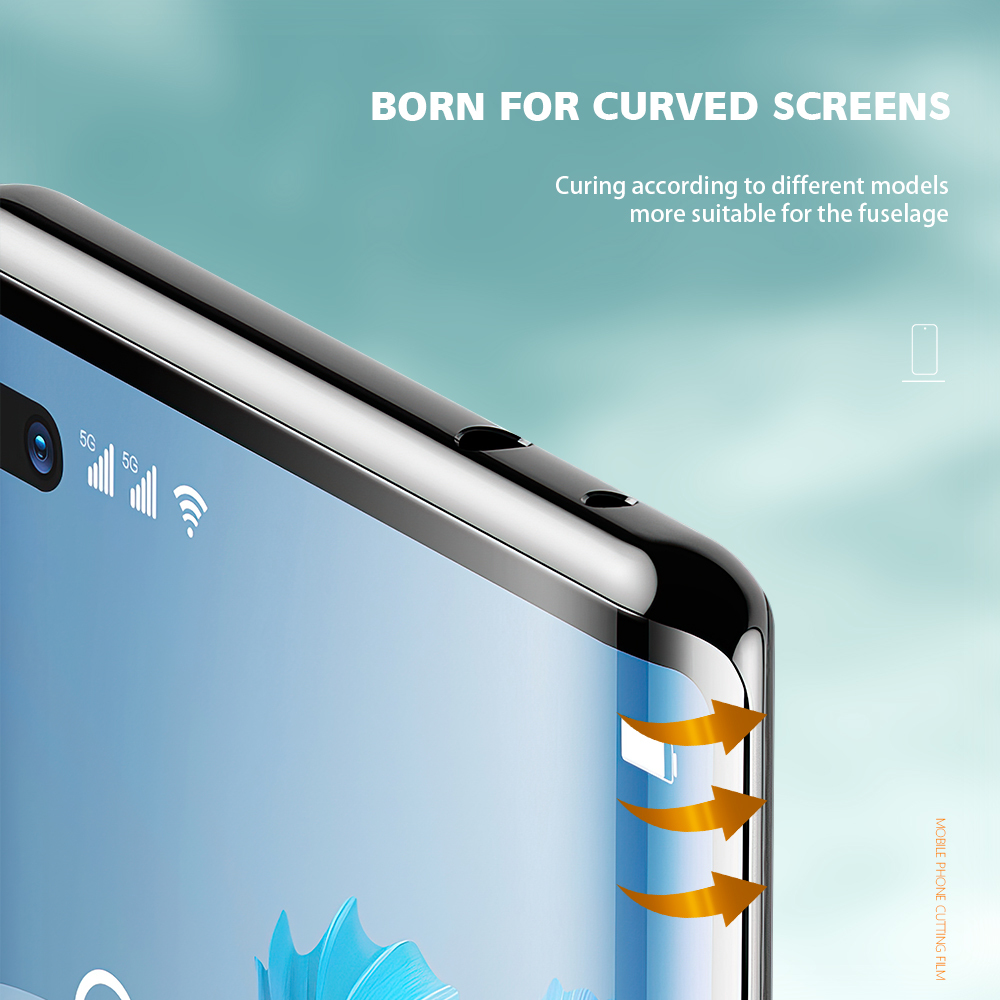 New Upgraded UV Curing Light Film Mobile Phone Anti-Scratch Uv Glass Curved Screen Protector for Samsung Galaxy - Obraz 4