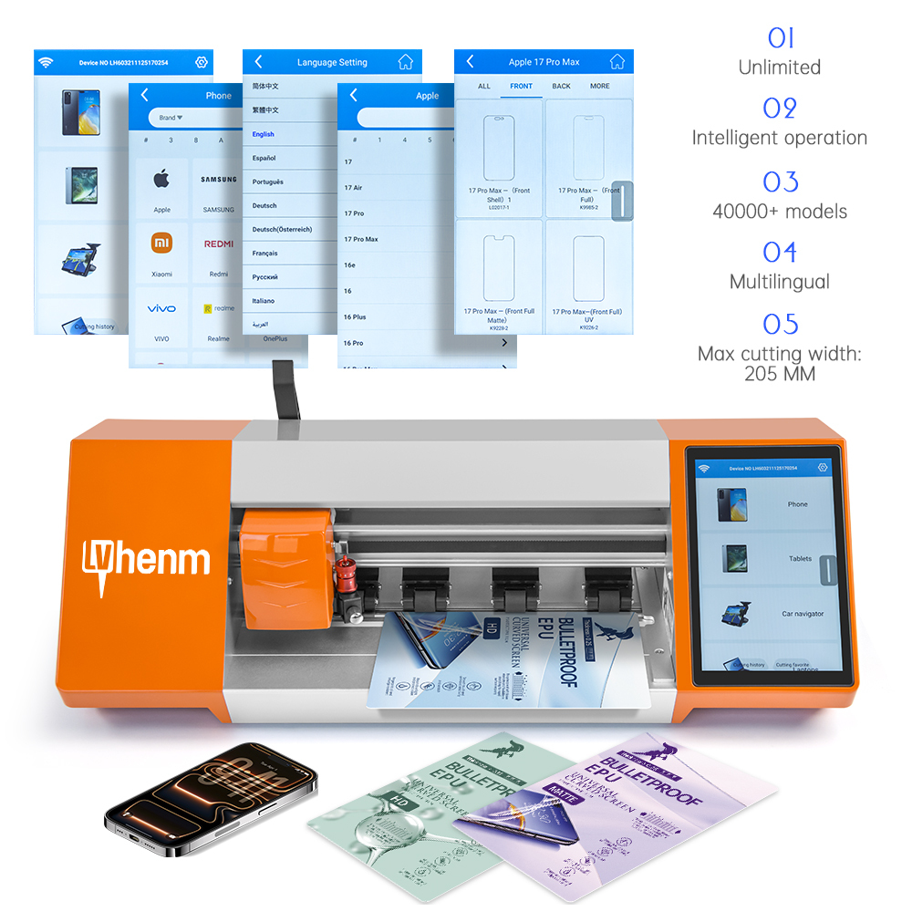 New Design Cosmic Orange Unlimited Smartphone TPU EPU Hydrogel Film Screen Protector Cutting Machine for Iphone 15 16 17 Pro Max - Image 3